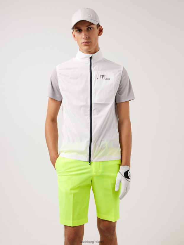 J.Lindeberg Men Ash Light Packable Golf Vest White Clothing BXV8X42494 - Click Image to Close