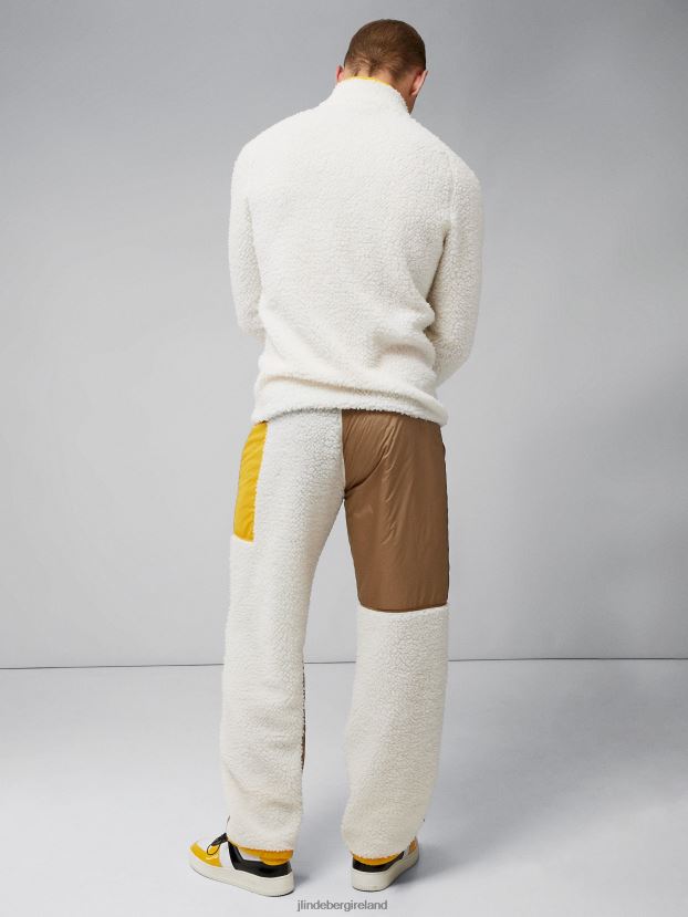 J.Lindeberg Men Pile Story Hiking Pants Cloud White Clothing BXV8X42202 - Click Image to Close