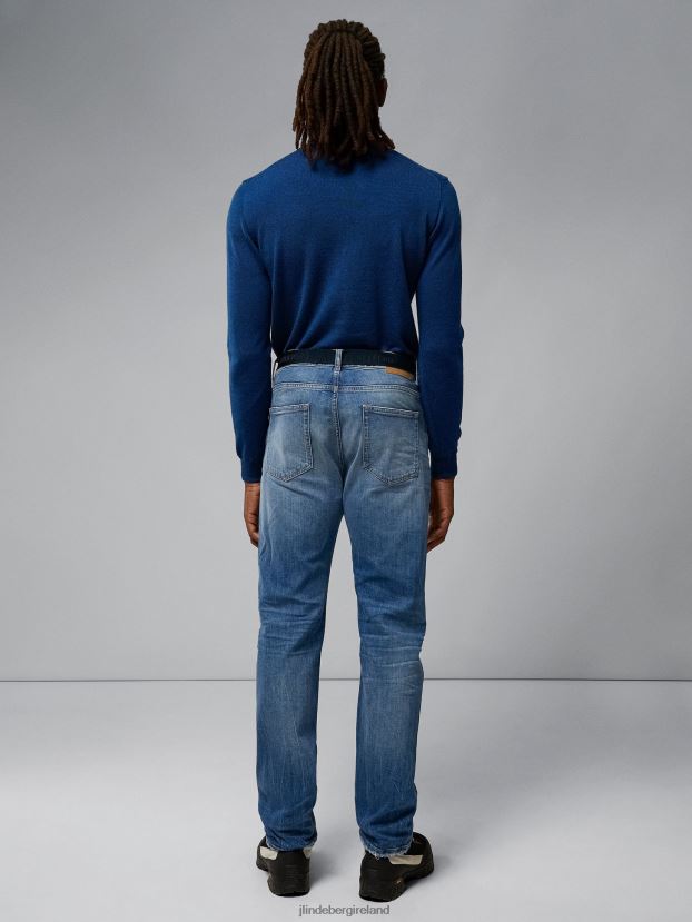 J.Lindeberg Men Lyd Merino Turtleneck Sweater Nautical Blue Mouline Clothing BXV8X42318 - Click Image to Close