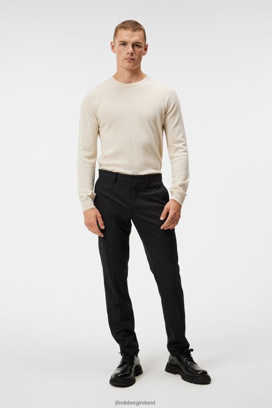 J.Lindeberg Men Lyle Merino Sweater Oyster Gray Clothing BXV8X41013