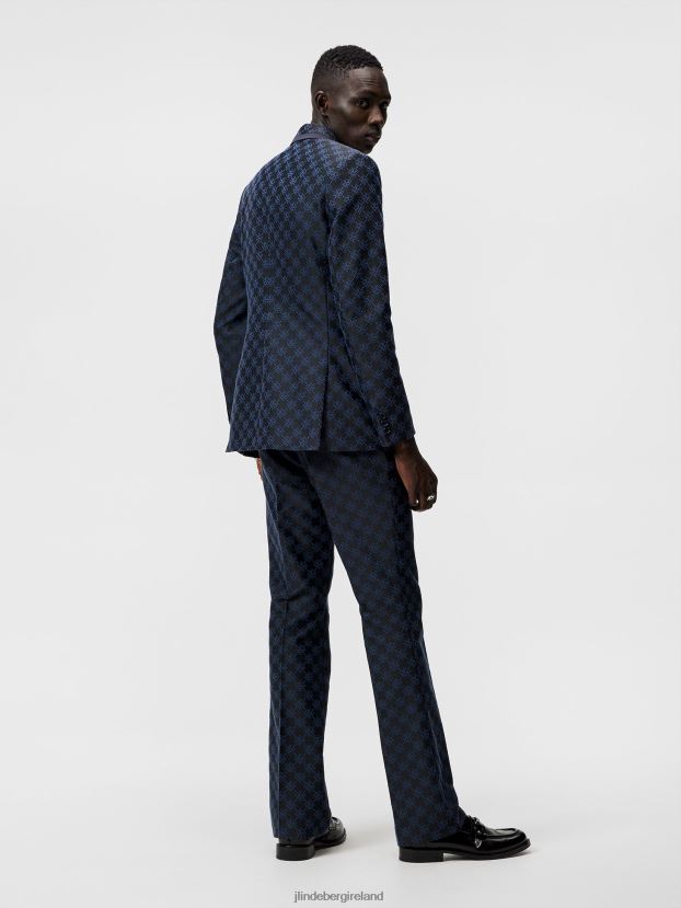 J.Lindeberg Men Doryl Jacquard Blazer Navy Clothing BXV8X41226