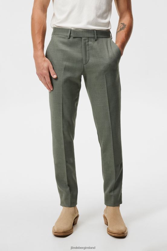 J.Lindeberg Men Grant Active Hopsack Pants Aloe Clothing BXV8X41224