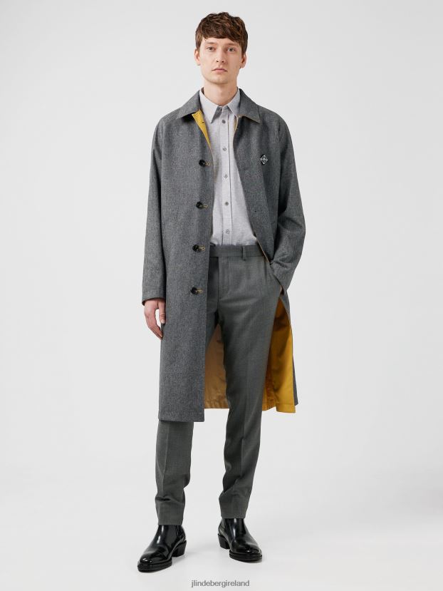 J.Lindeberg Men Grant Active Hopsack Pants Grey Melange Clothing BXV8X41228