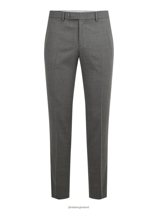 J.Lindeberg Men Grant Active Hopsack Pants Grey Melange Clothing BXV8X41228