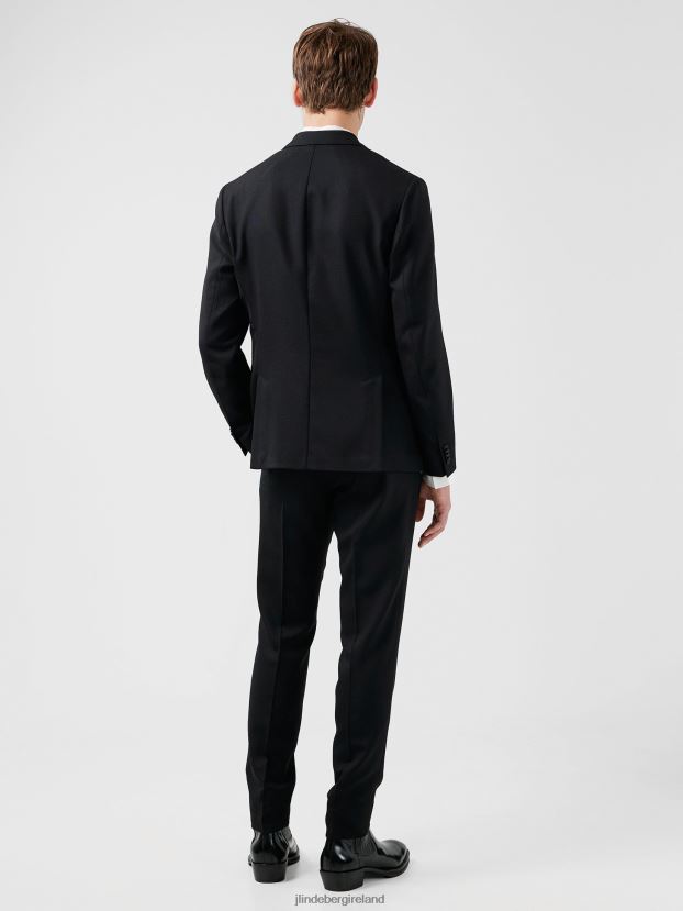J.Lindeberg Men Hopper Active Hopsack Blazer Black Clothing BXV8X41233