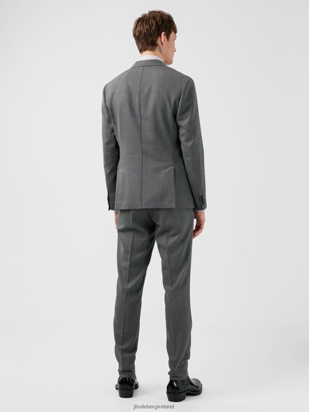 J.Lindeberg Men Hopper Active Hopsack Blazer Grey Melange Clothing BXV8X41231
