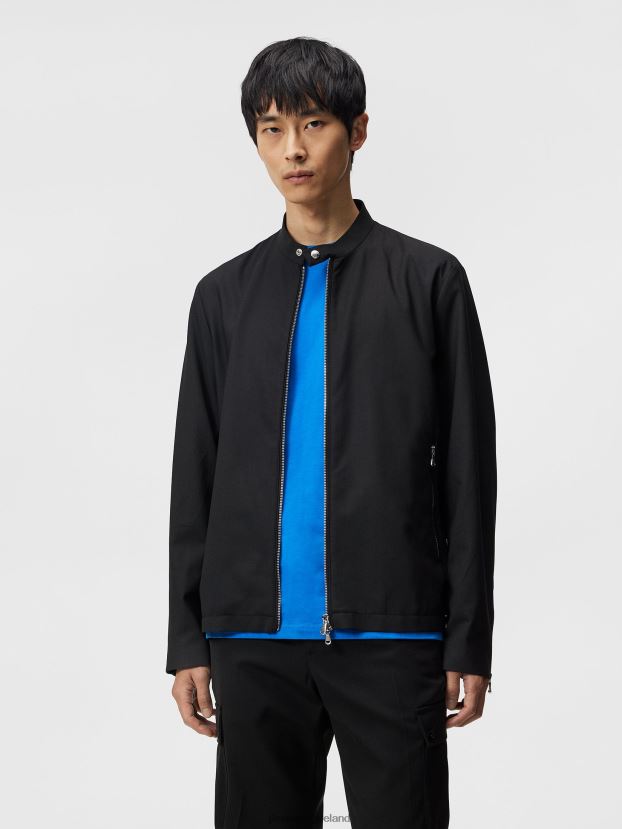 J.Lindeberg Men Josiah Summer Wool Overshirt Black Clothing BXV8X41227