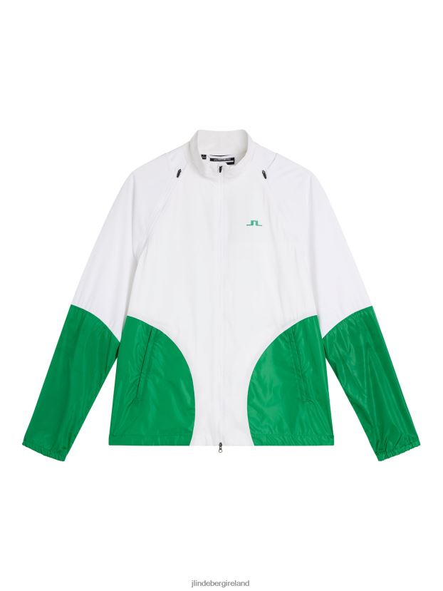J.Lindeberg Men Dotted Hybrid Wind Jacket White Clothing BXV8X4730