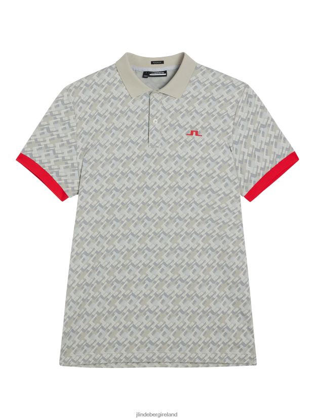 J.Lindeberg Men Femi Polo Micro Bridge Grey Clothing BXV8X4109