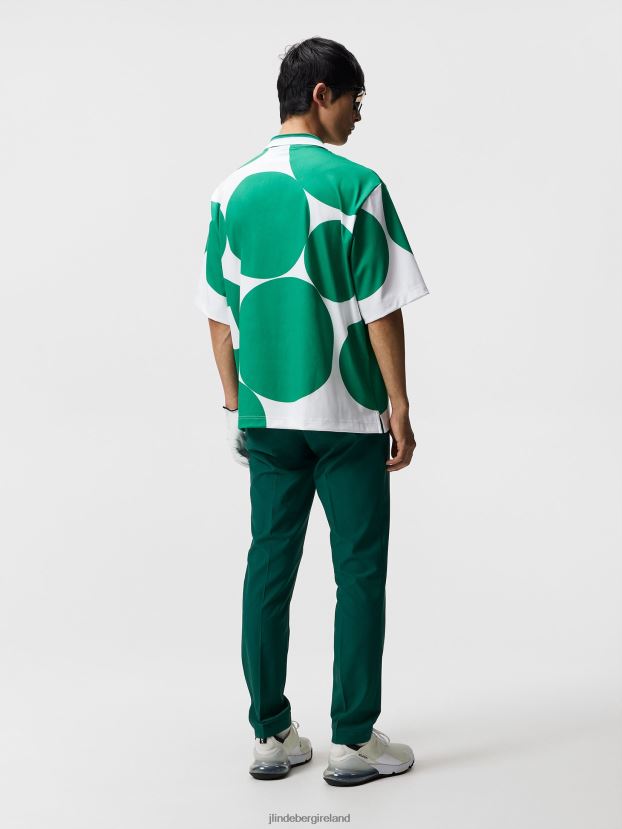 J.Lindeberg Men Front 9 Back 9 Polo White Clothing BXV8X4329