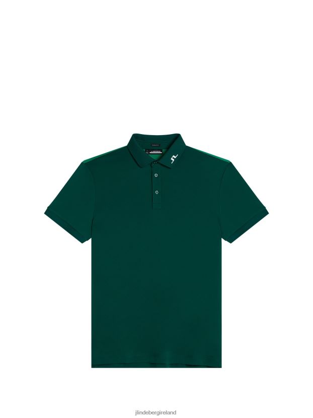 J.Lindeberg Men Jeff Polo Rain Forest Clothing BXV8X4298