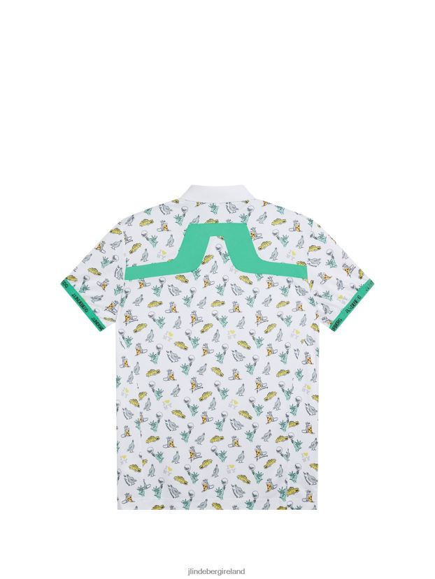 J.Lindeberg Men Kv Nyc Golf Polo White Clothing BXV8X4199