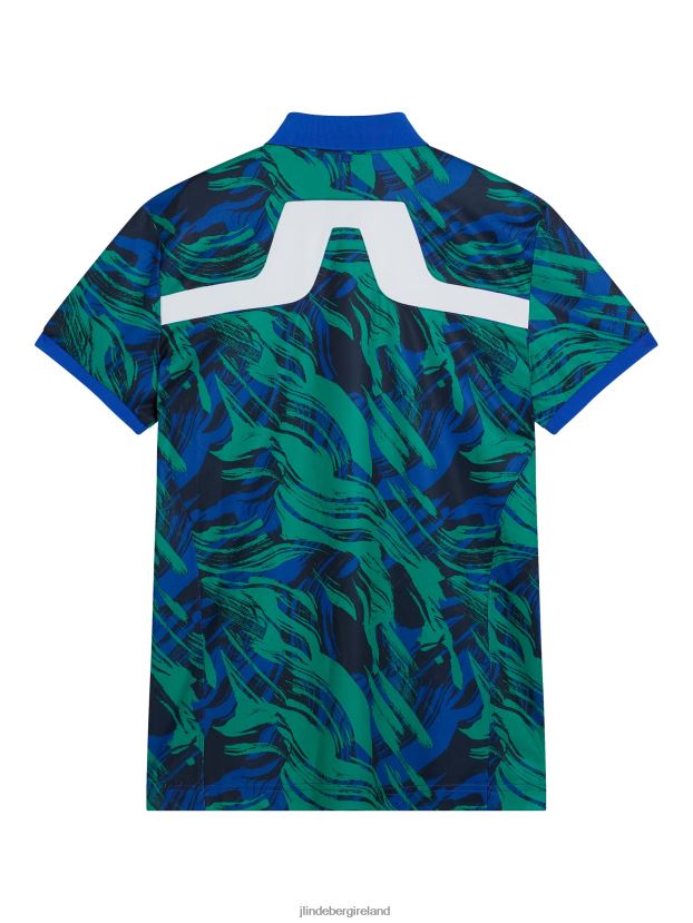 J.Lindeberg Men Kv Print Polo Death Valley Clothing BXV8X423