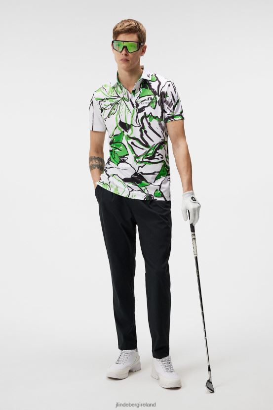 J.Lindeberg Men Kv Tour Golf Polo White Clothing BXV8X4190