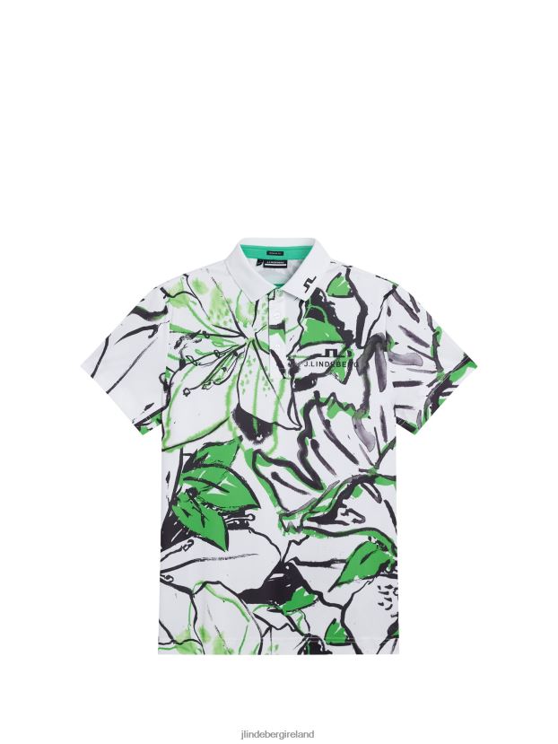 J.Lindeberg Men Kv Tour Golf Polo White Clothing BXV8X4190