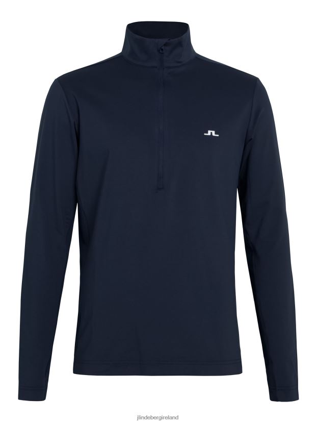 J.Lindeberg Men Luke Half Zip Mid Layer Navy Clothing BXV8X4667