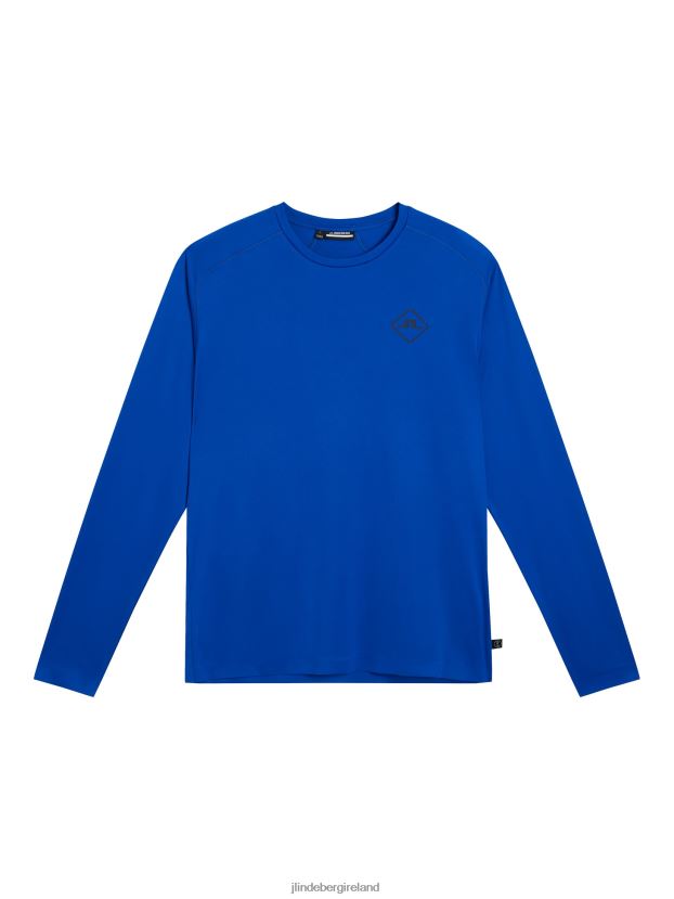 J.Lindeberg Men Diamond Long Sleeve T-shirt Surf the Web Clothing BXV8X412