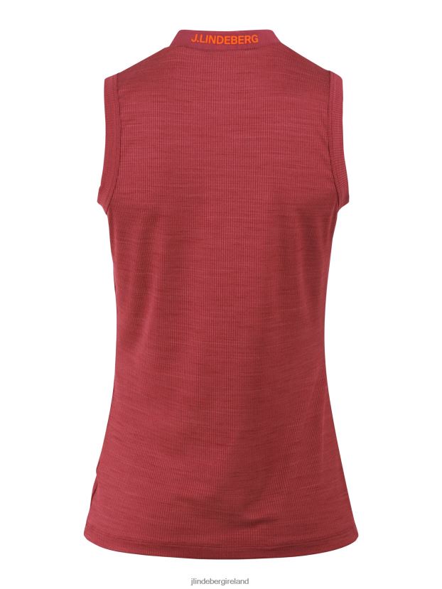 J.Lindeberg Women Shani Sleeveless Golf Top Anemone Clothing BXV8X42612