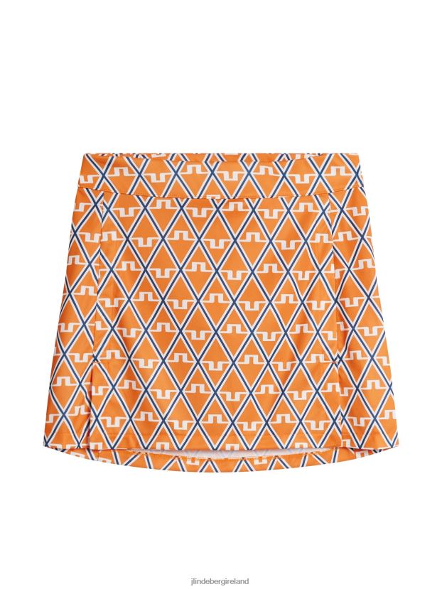 J.Lindeberg Women Amelie Mid-Length Print Skirt Exuberance Diamond Clothing BXV8X41580