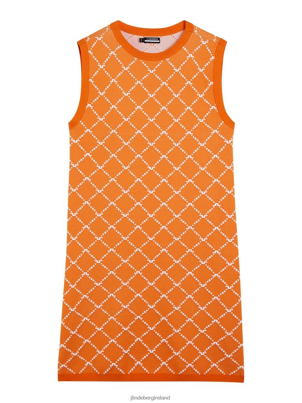 J.Lindeberg Women Fiona Knitted Dress Russet Orange Clothing BXV8X41612