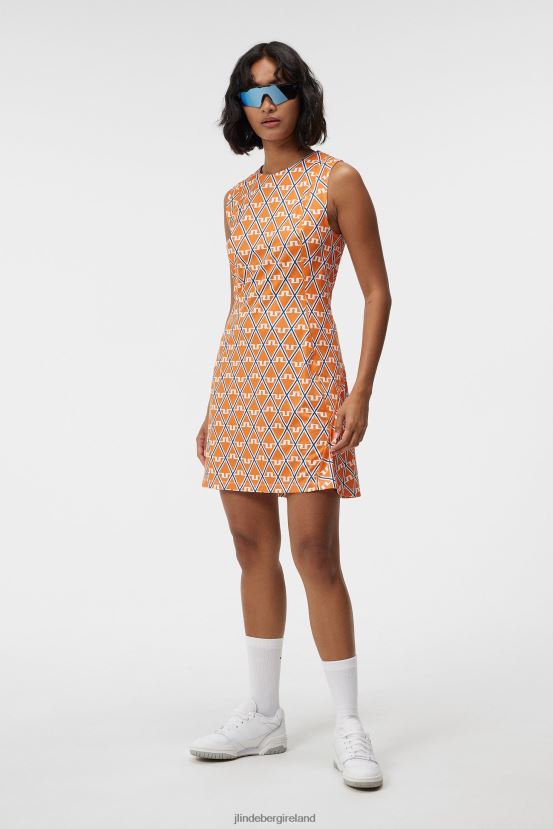 J.Lindeberg Women Helena Print Dress Exuberance Diamond Clothing BXV8X41564