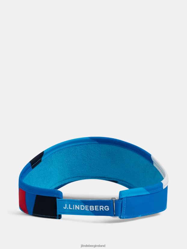 J.Lindeberg Women Bon Print Visor Brilliant Blue Big Bridge Accessory BXV8X42004