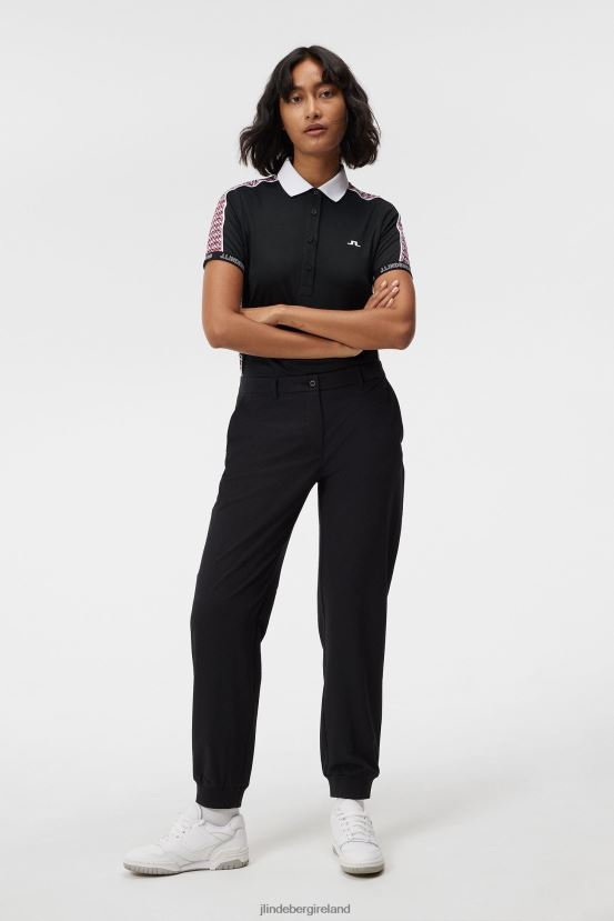J.Lindeberg Women Damai Polo Black Clothing BXV8X41330