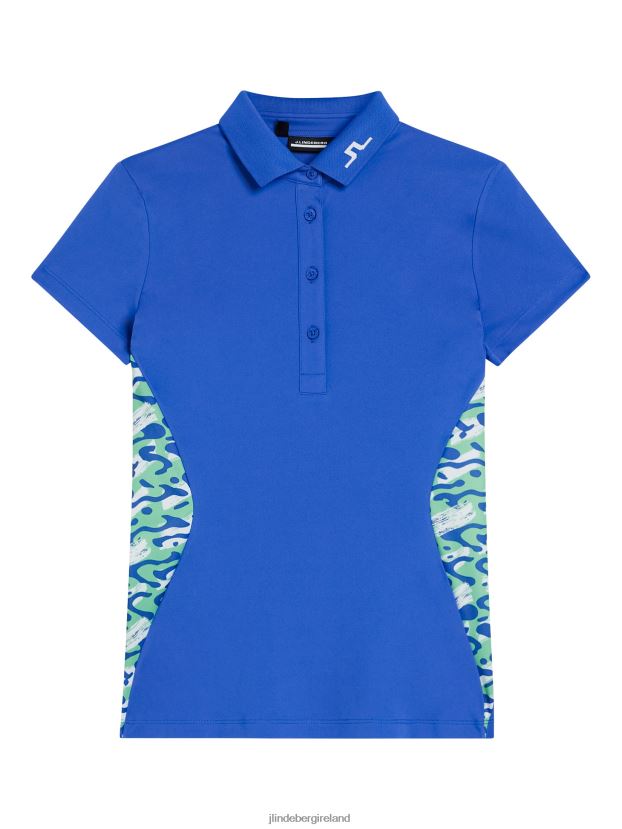 J.Lindeberg Women Jennie Polo Caldera Jade Cream Clothing BXV8X41344